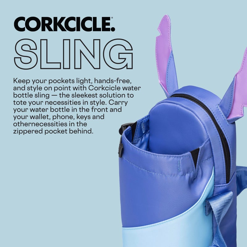 Corkcicle x Disney Stitch Crossbody Water Bottle Sling Bag  Fits 16 oz to 40 oz Tumbler - Water Bottle Holder with Strap and Padded Interior Securely Holds Bottle  Cards  Phone  Keys  and More - Image 2